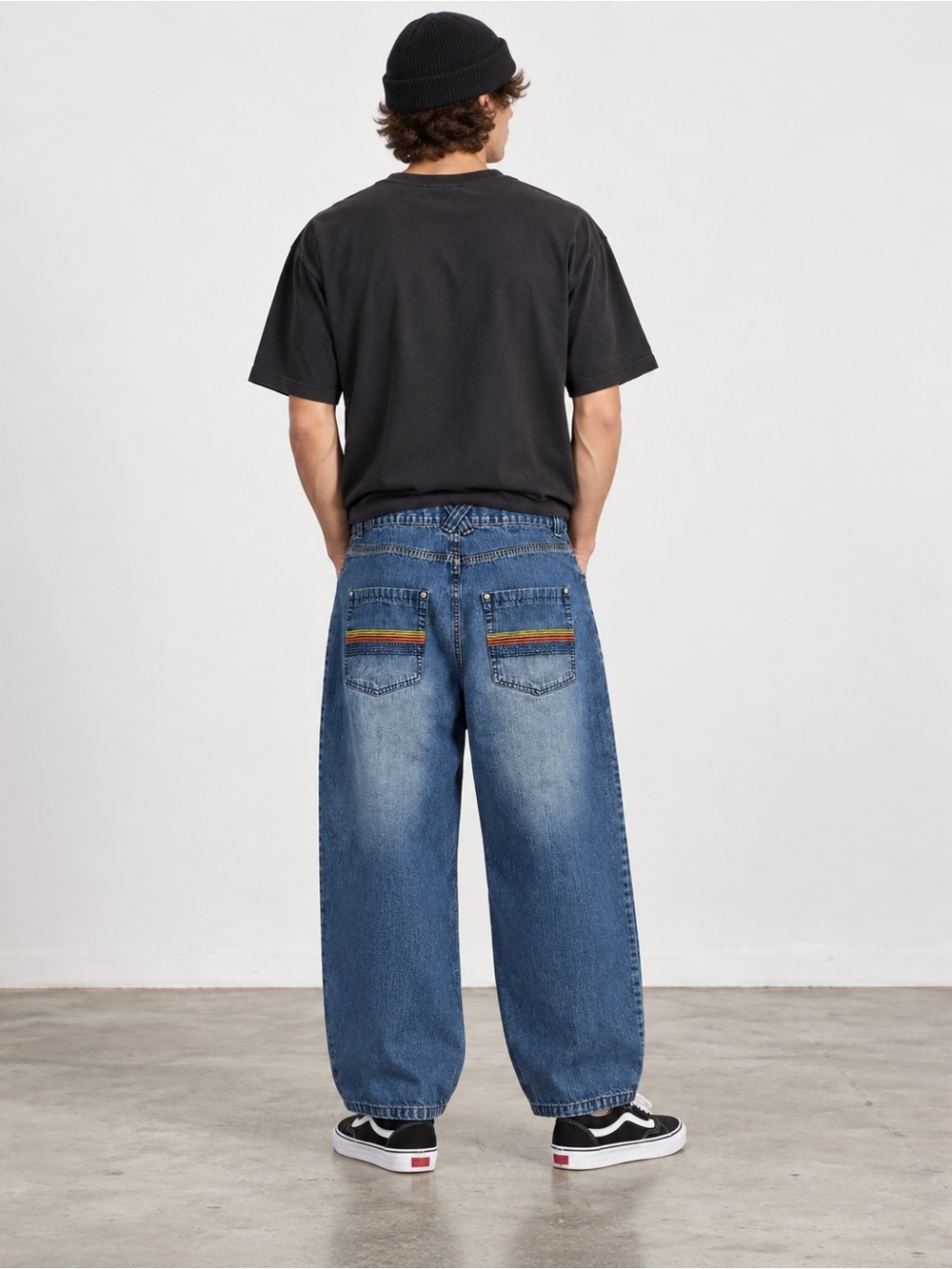 Vintage Y2K Southpole Baggy Skate Jeans Rainbow Pockets Blue Denim
